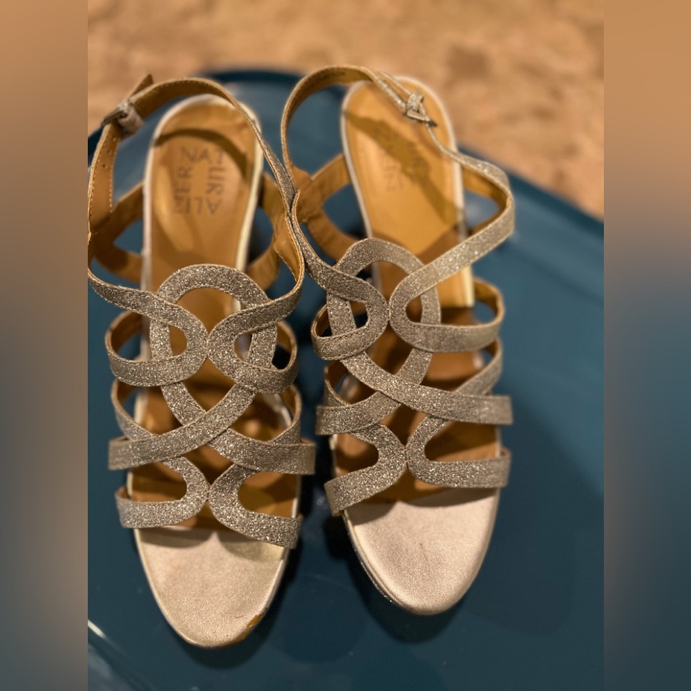 Silver Heels size 8